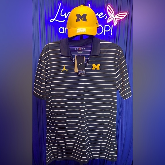 NWT UofM Nike Wolverines Icon Victory Coaches 2023 Early Season Performance Polo - Picture 8 of 9